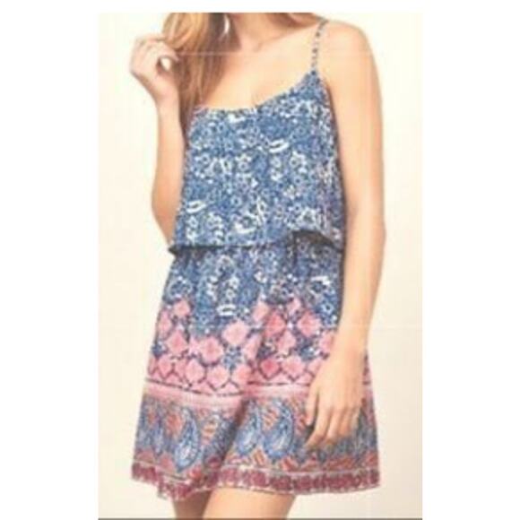 Abercrombie & Fitch Women's Layered Dress Cottagecore Paisley Floral Extra-Small - Picture 1 of 8